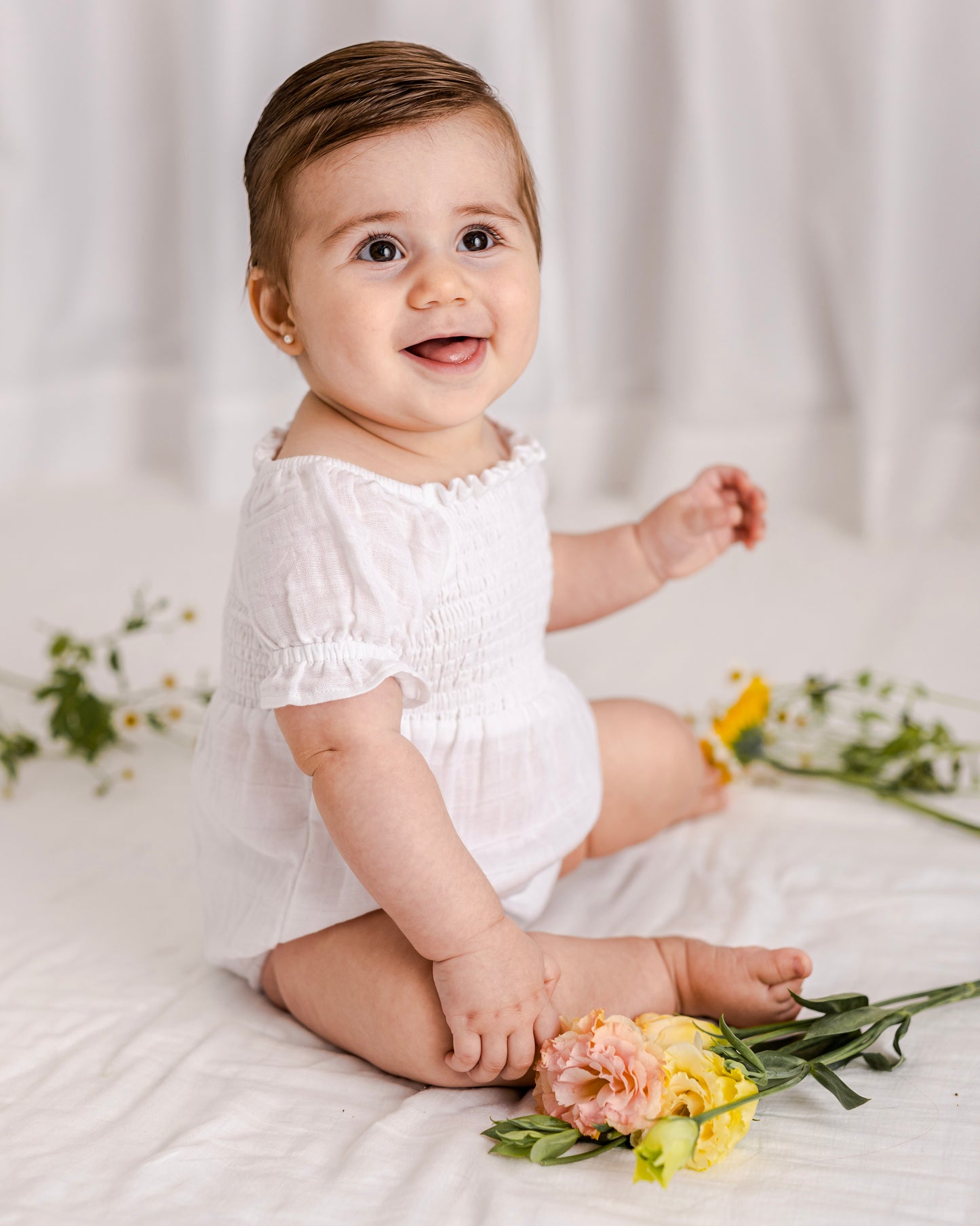 Mikrí Theá Organic Cotton Flora Romper