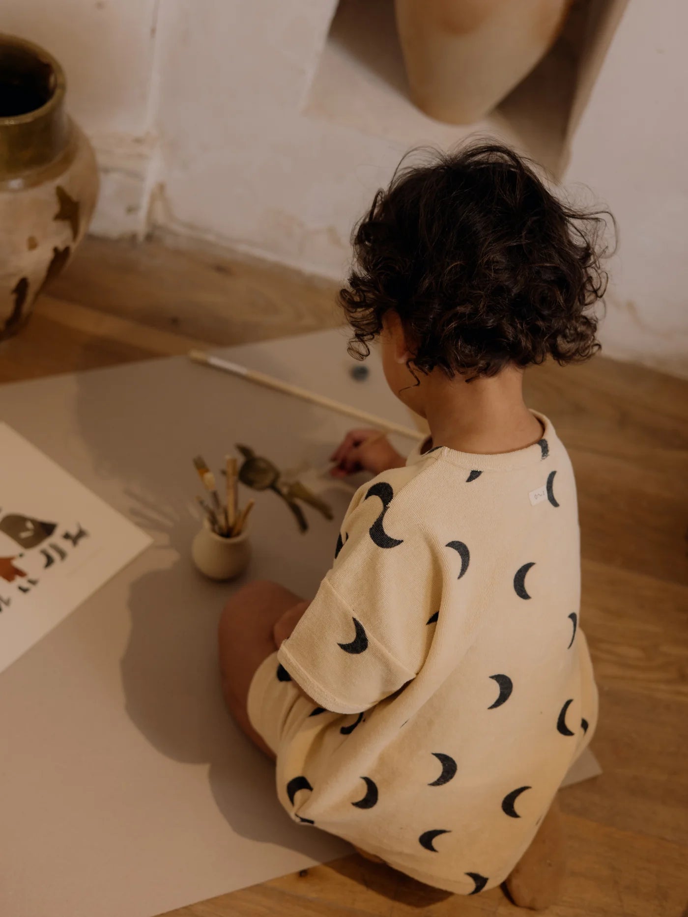 Organic Zoo Pebble Midnight Terry Boxy T-Shirt