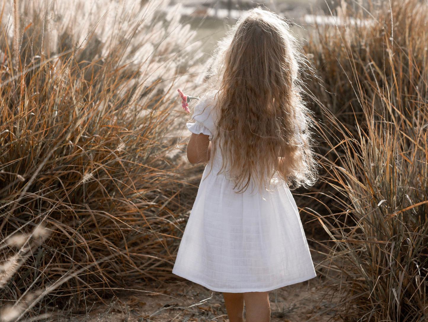 Mikrí Theá Organic Cotton Flora Smock Dress