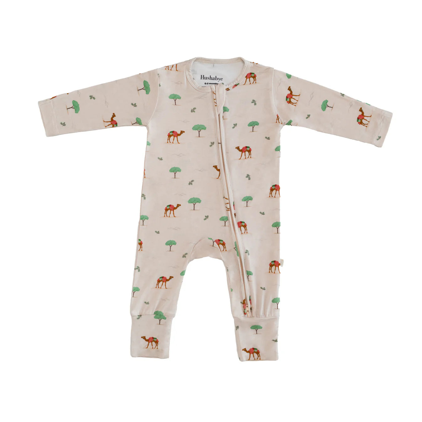 Hushabye Zippered Sleepsuit in Camel