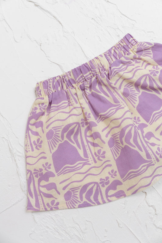 Cinnamon Baby Big Island Linen Skirt - Lilac