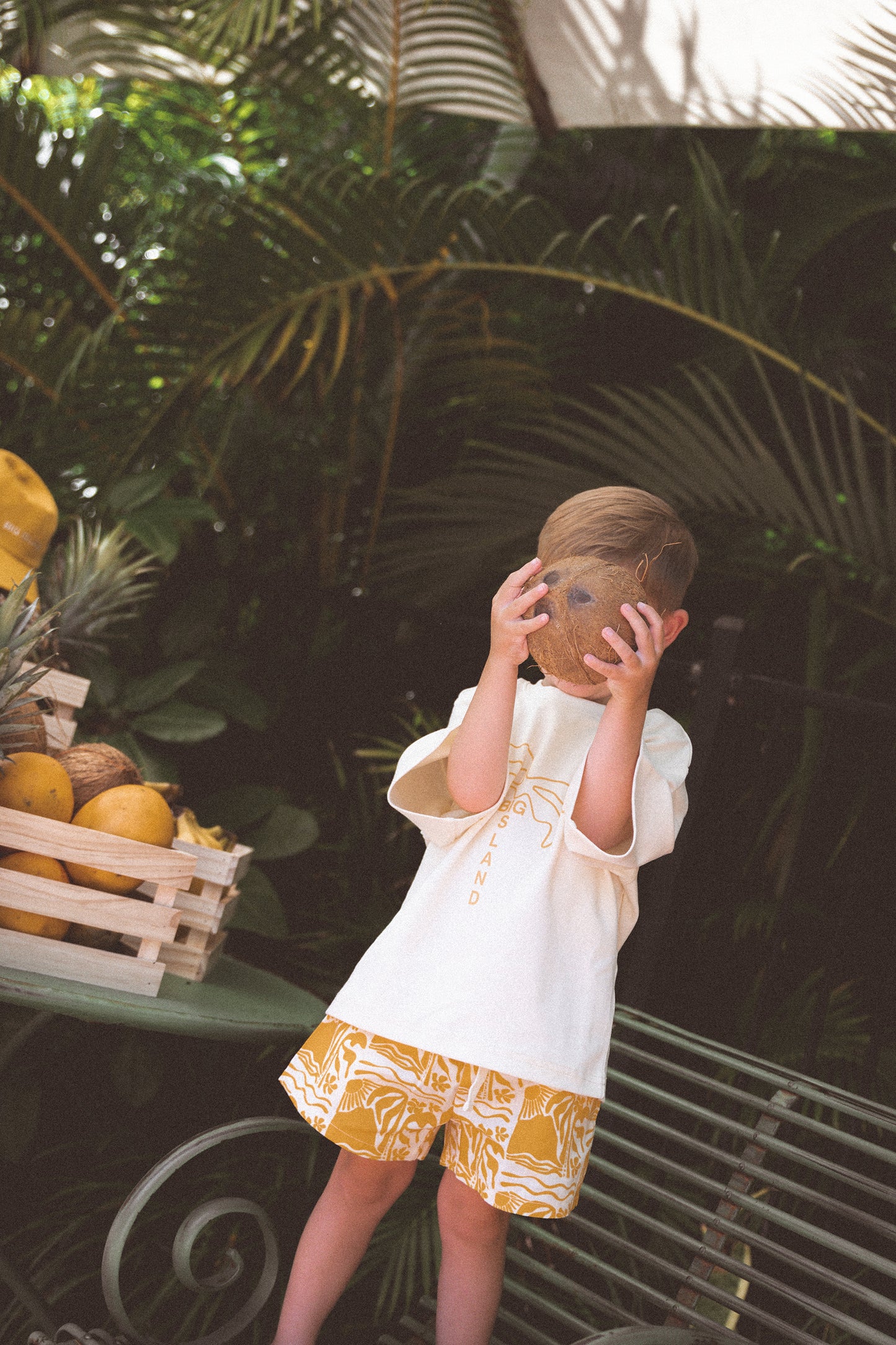 Cinnamon Baby Big Island Tee - Mustard