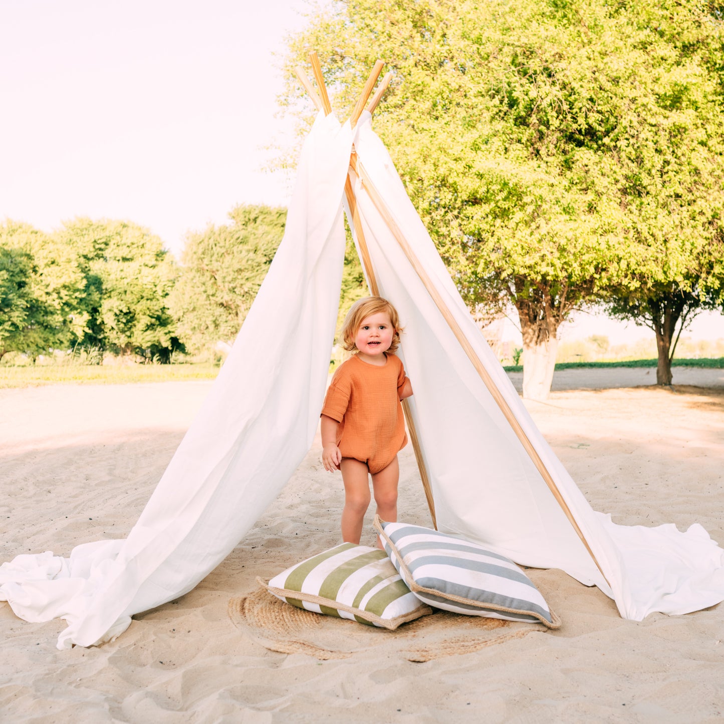 Riley Bubble Hem Organic Cotton Unisex Romper