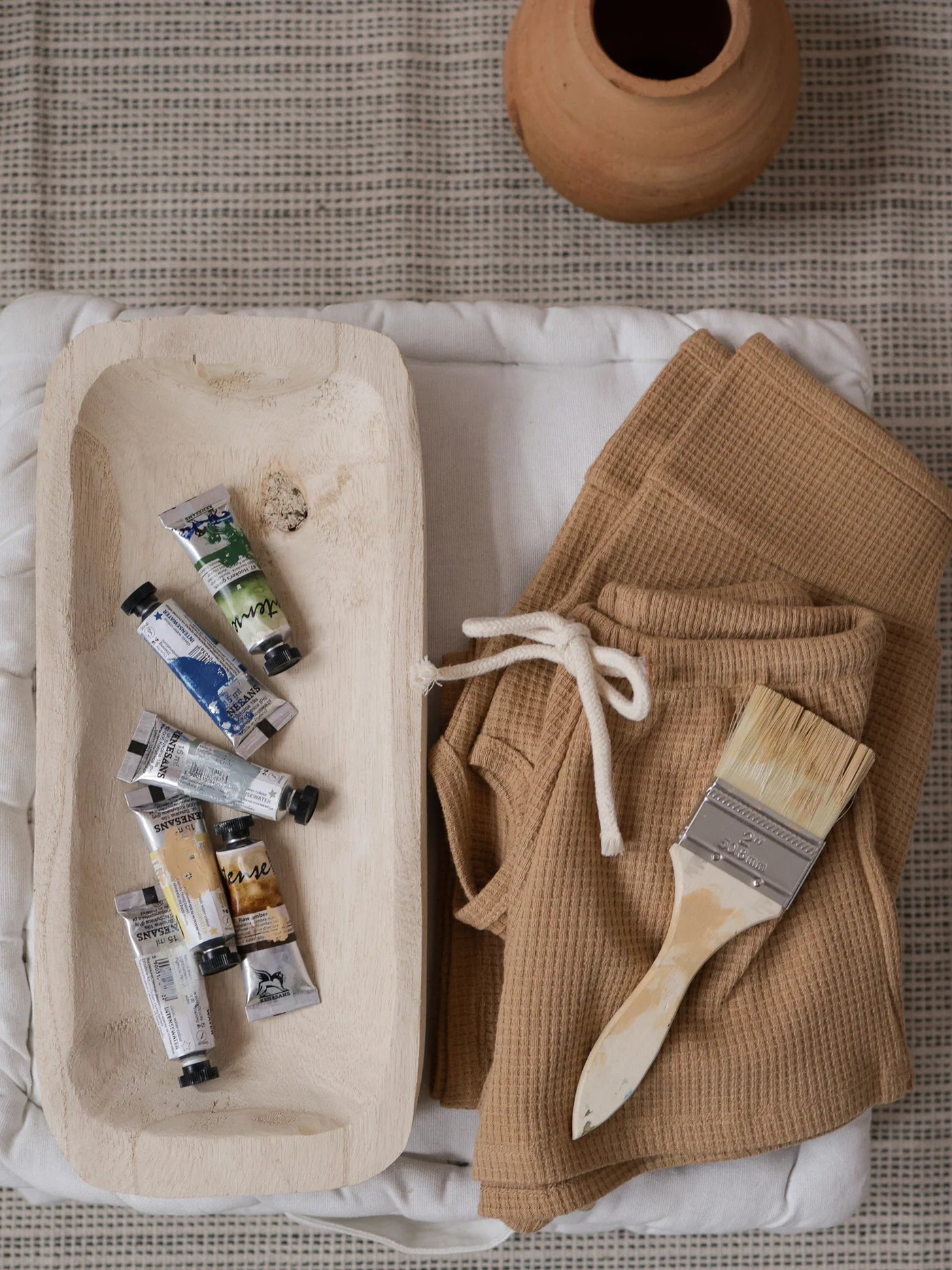 Organic Zoo Claypot Waffle Rope Shorts