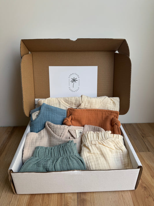 Mini Capsule Wardrobe Box | Boys | Organic Cotton | 6 Items