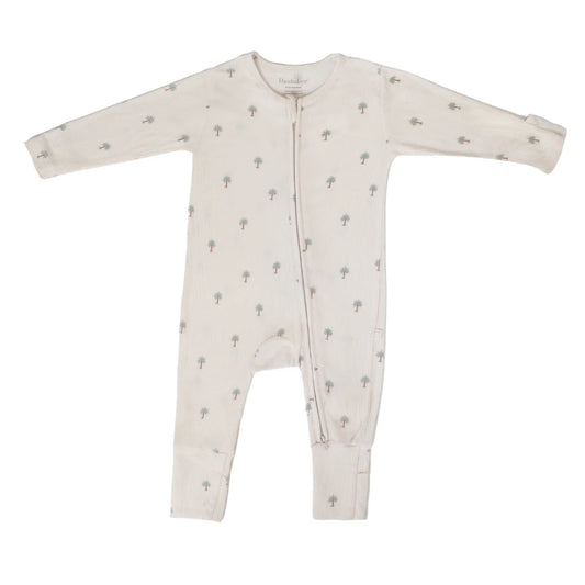 Hushabye Zippered Sleepsuit in Date Palm