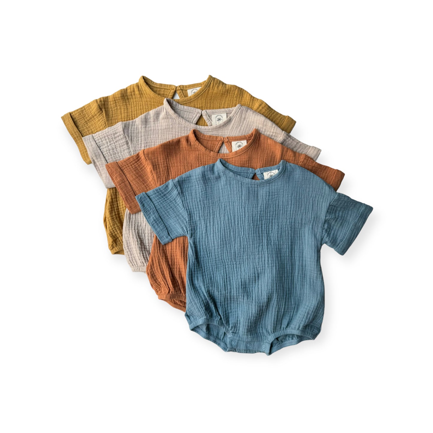 Riley Bubble Hem Organic Cotton Unisex Romper