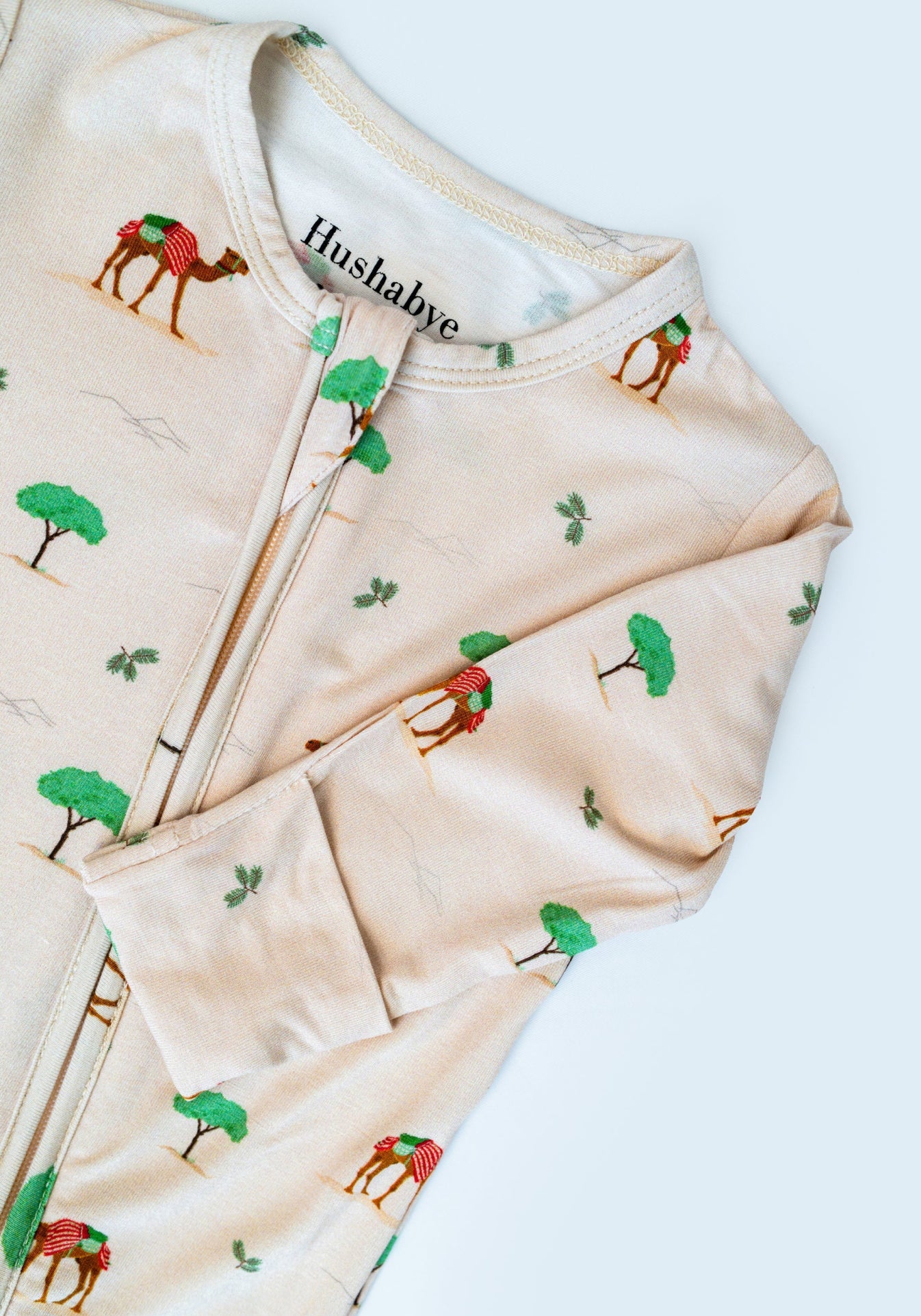 Hushabye Zippered Sleepsuit in Camel