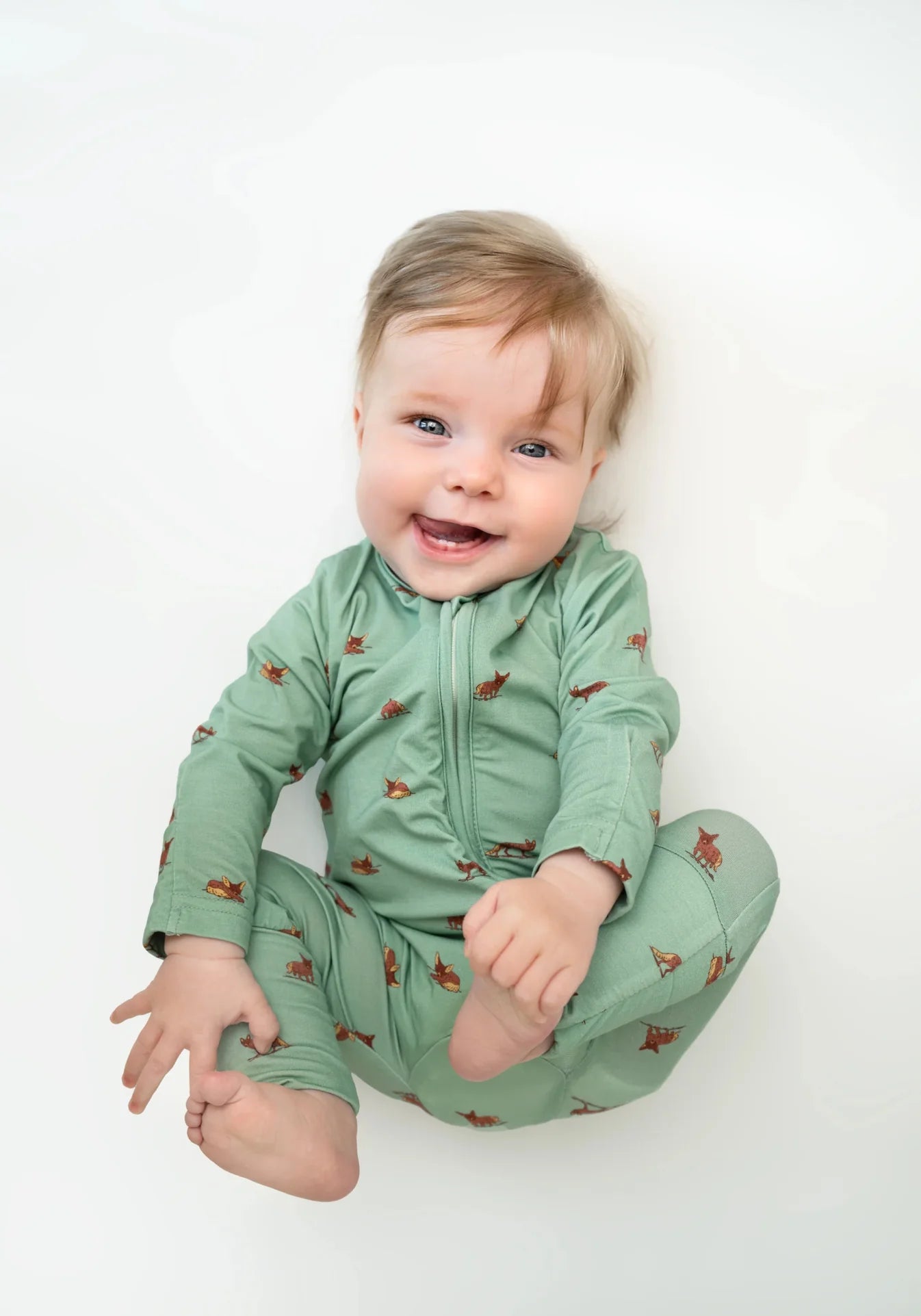 Hushabye Zippered Sleepsuit in Desert Fox