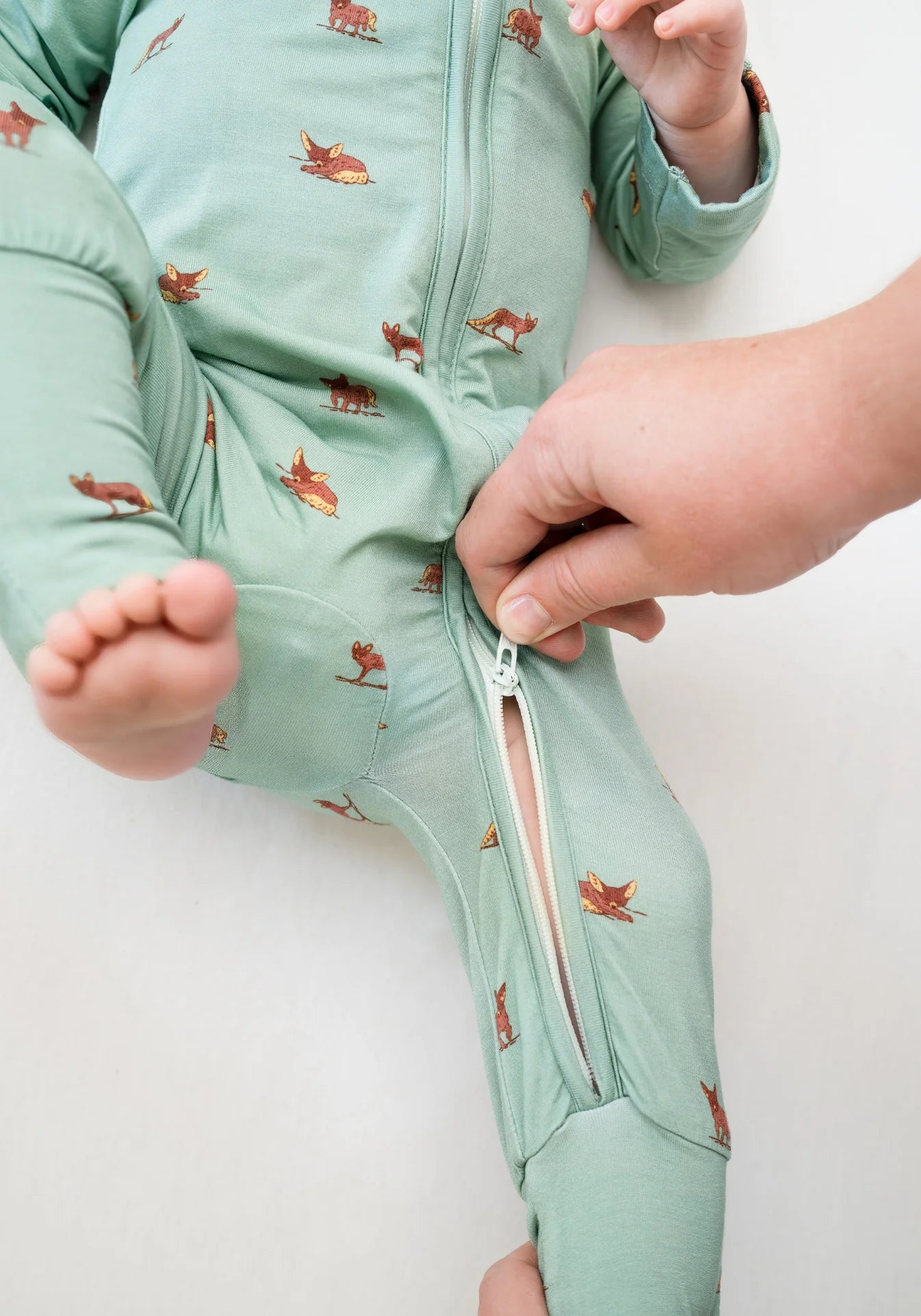 Hushabye Zippered Sleepsuit in Desert Fox