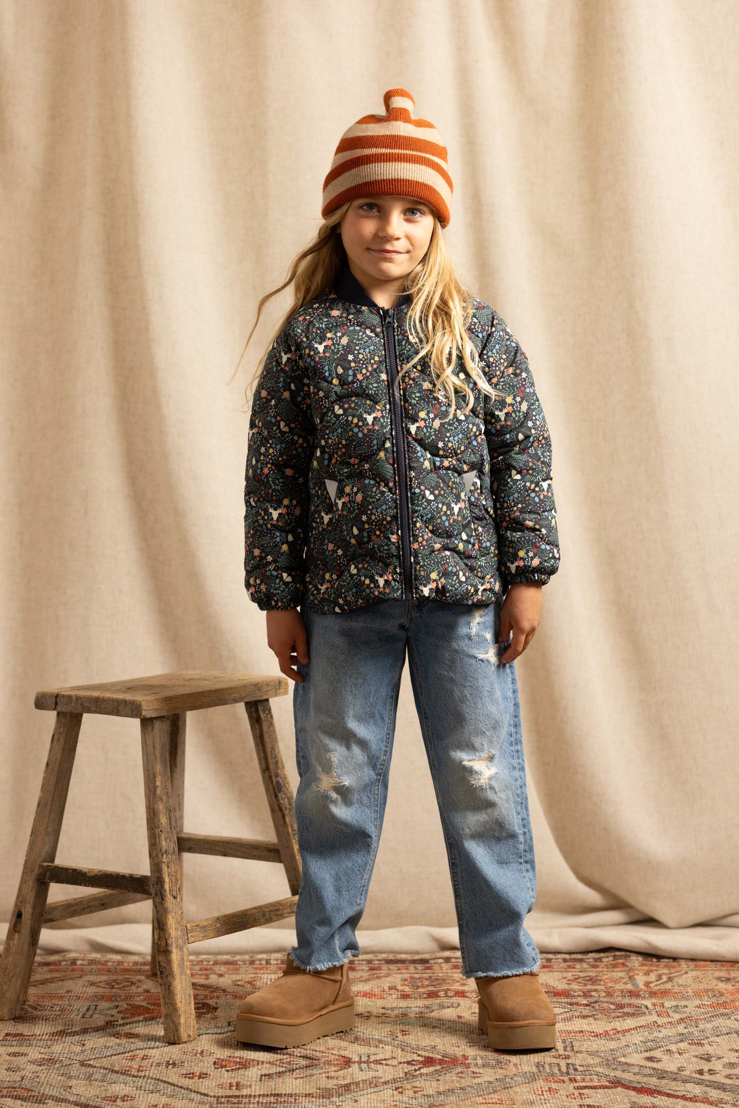 RENT | Töastie Modular Bomber Jacket | Midnight Floral