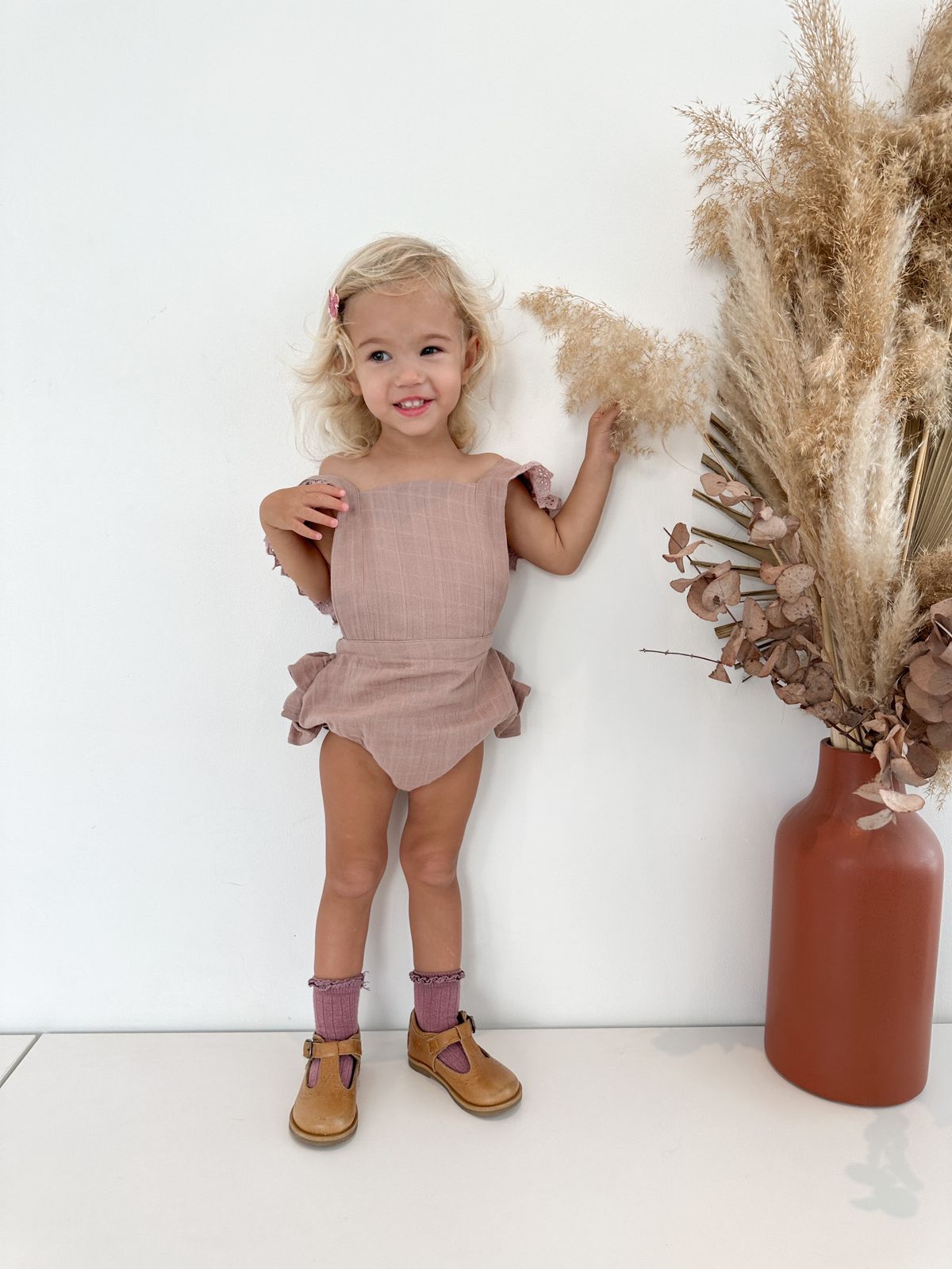 Mikrí Theá Organic Cotton Muslin Romper