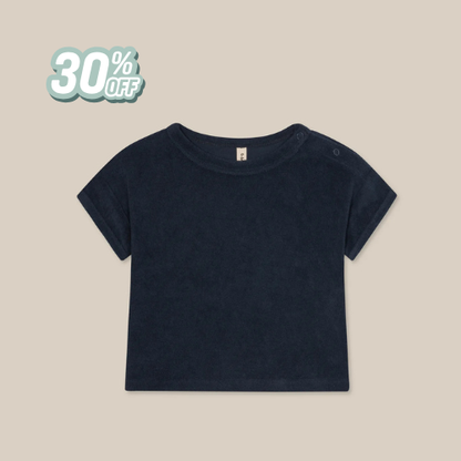 Organic Zoo Navy Terry Boxy T-Shirt