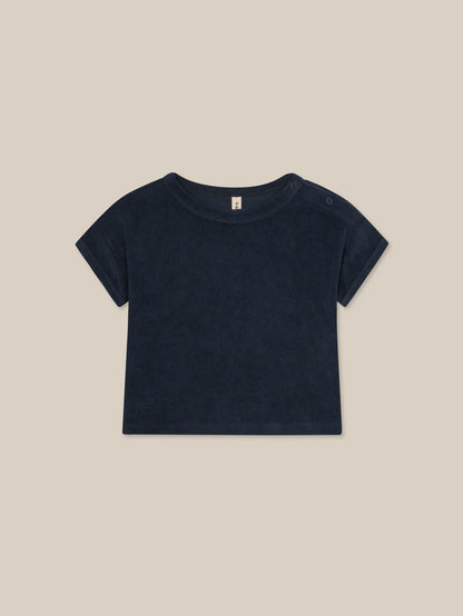 Organic Zoo Navy Terry Boxy T-Shirt
