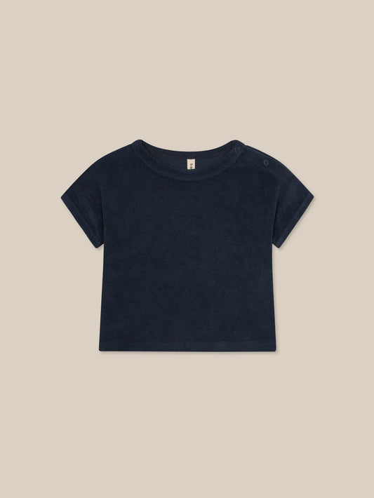Organic Zoo Navy Terry Boxy T-Shirt