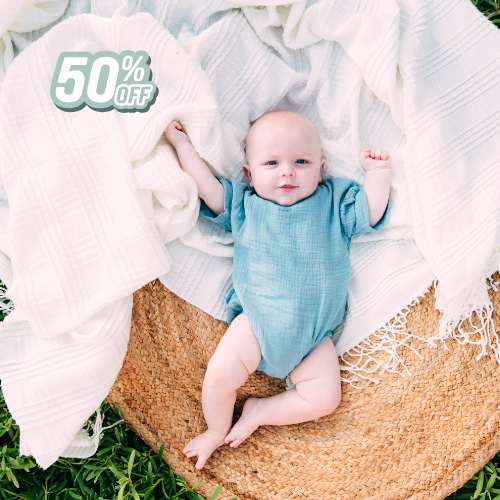 Riley Bubble Hem Organic Cotton Unisex Romper