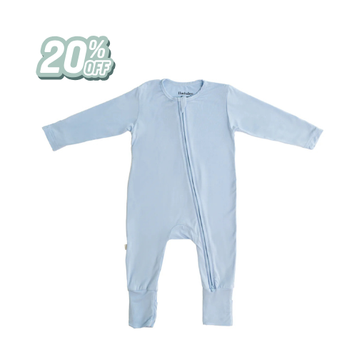 Hushabye Zippered Sleepsuit in Baby Blue