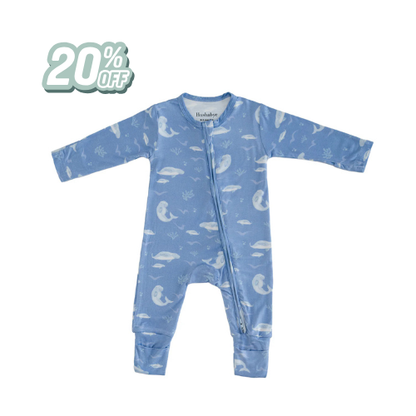 Hushabye Zippered Sleepsuit in Dugong