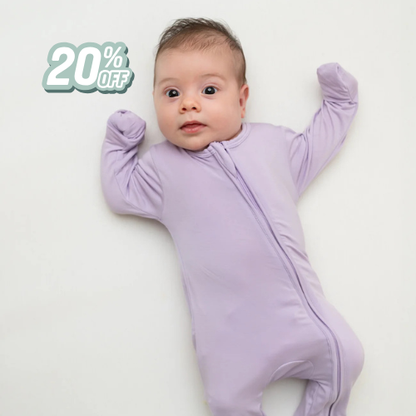 Hushabye Zippered Sleepsuit in Lilac