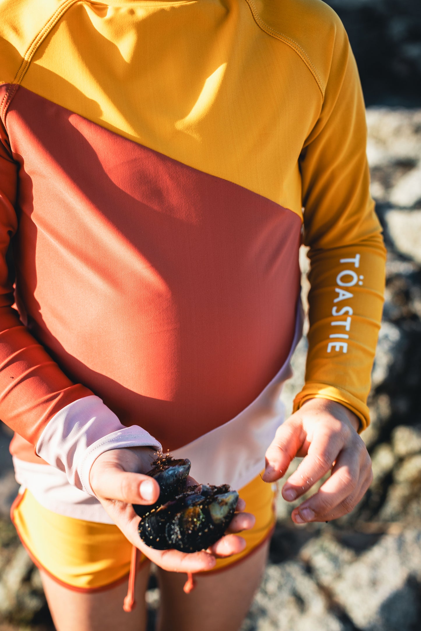 Töastie Unisex Swim Top in Lemon Putty