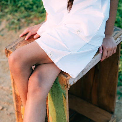 White Ezra Organic Cotton Unisex Shorts