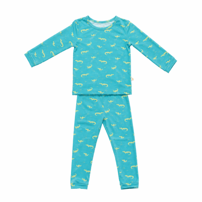 Hushabye Bamboo Pajamas in Crocodile