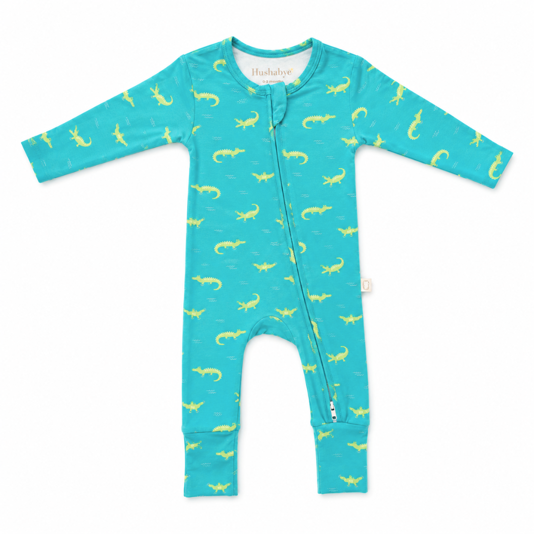 Hushabye Bamboo Sleepsuit in Crocodiles