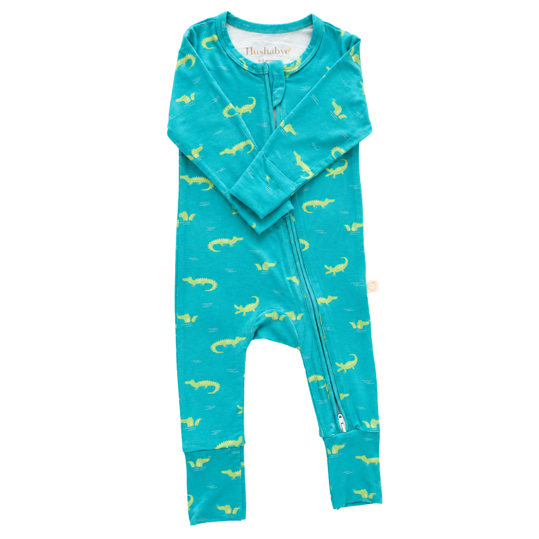 Hushabye Bamboo Sleepsuit in Crocodiles