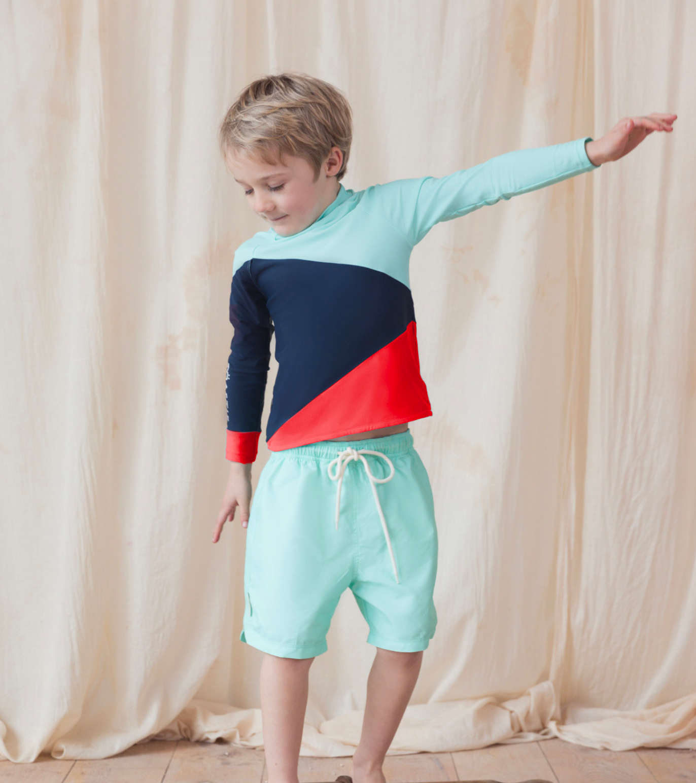 Töastie Unisex Swim Top in Hamptons Blue