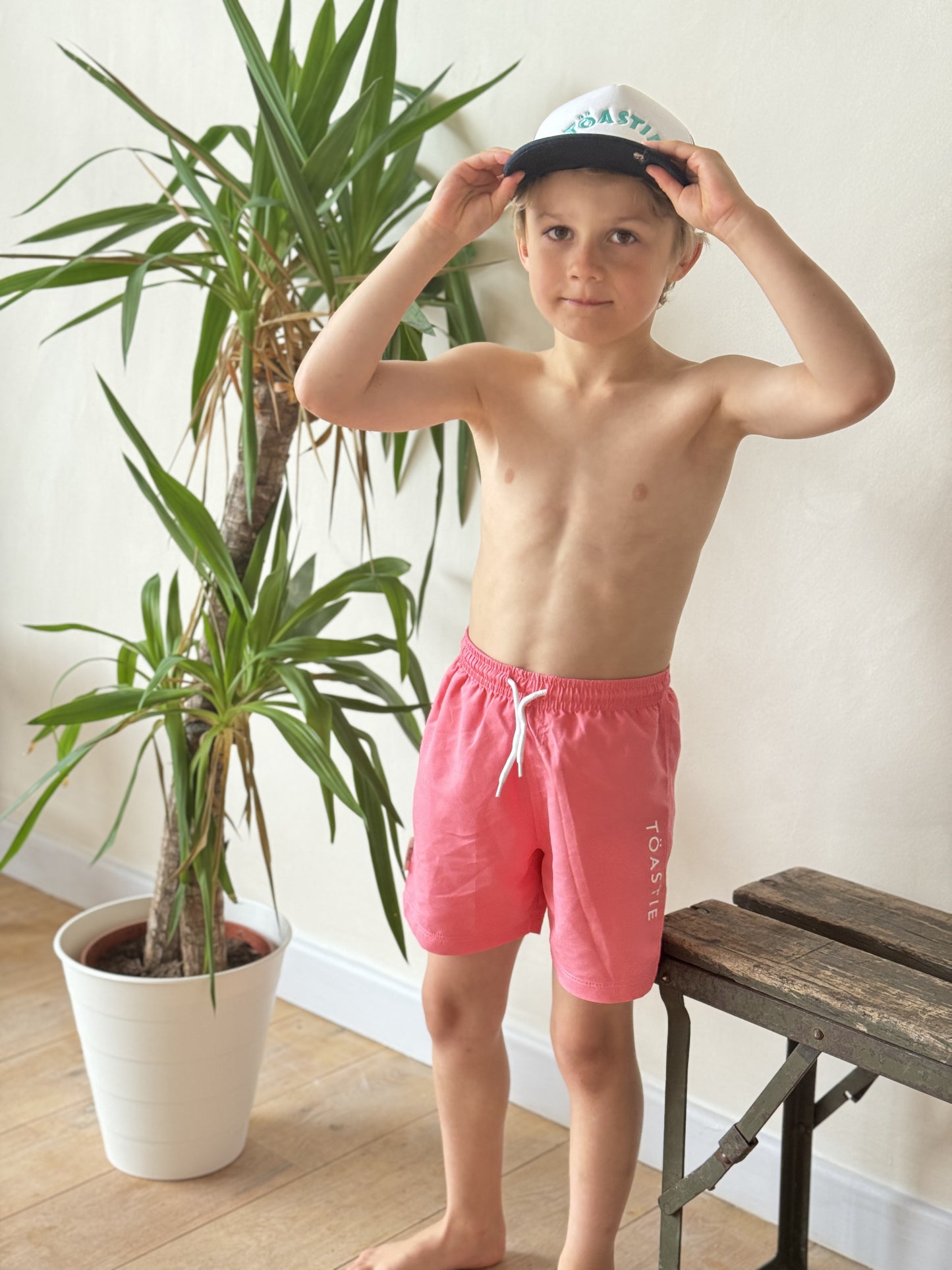 Töastie Woven Swimshorts in Salmon