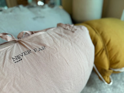 Never Far Home GiGi Large Linen Floor Bed in Linen