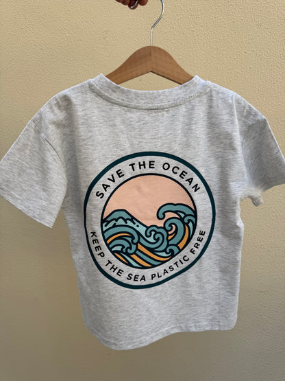 Save the Ocean Tee - Grey Marl