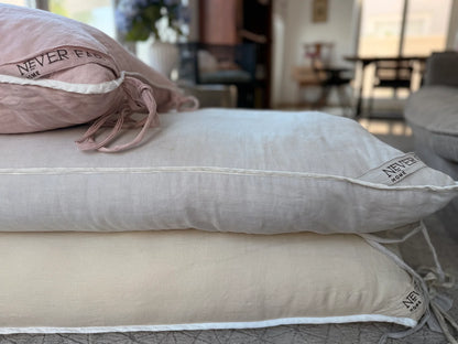 Never Far Home GiGi Large Linen Floor Bed in Linen