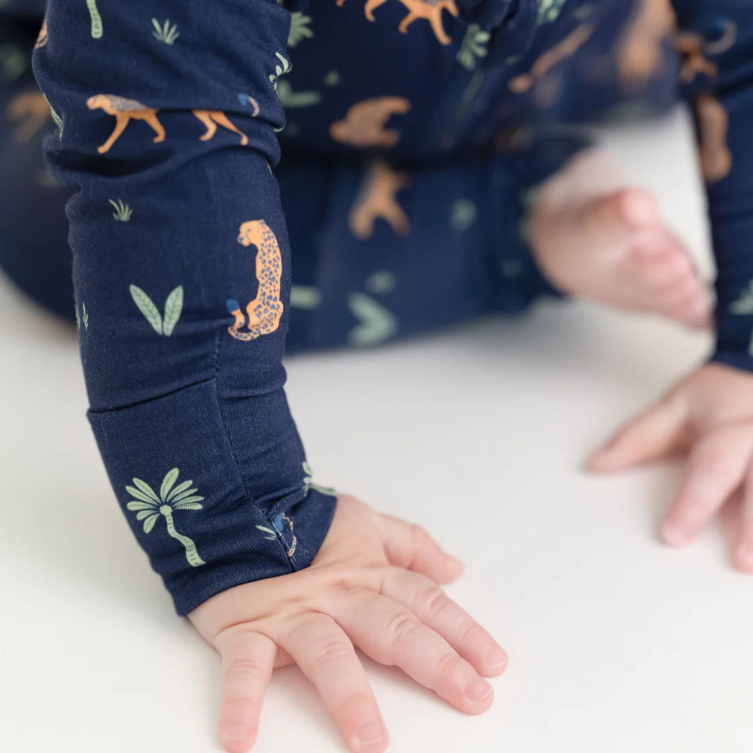 Hushabye Bamboo Sleepsuit in Arabian Leopard