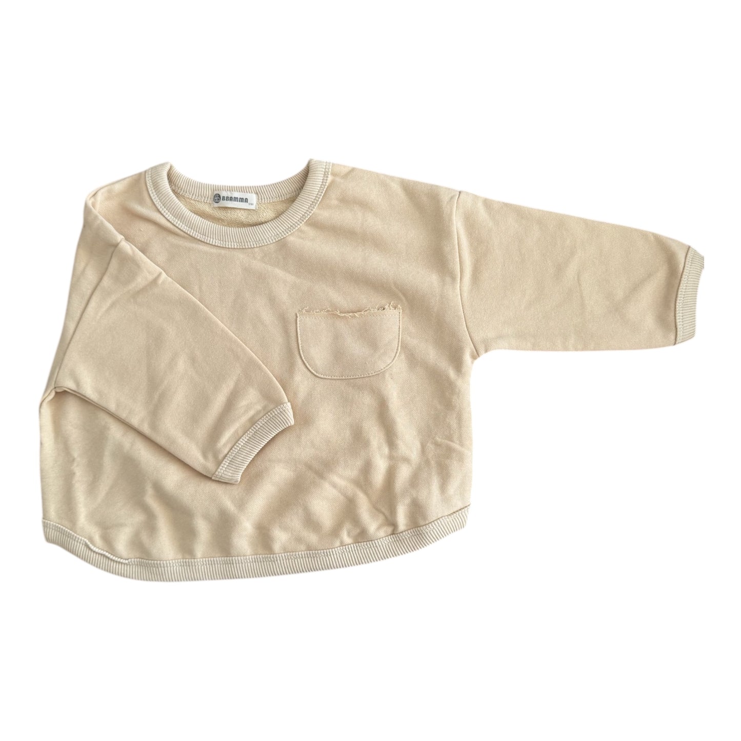 RENT | French Terry Sweatshirt & Pants Set in Beige