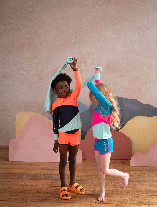 Töastie Unisex Swim Top in Hamptons Blue