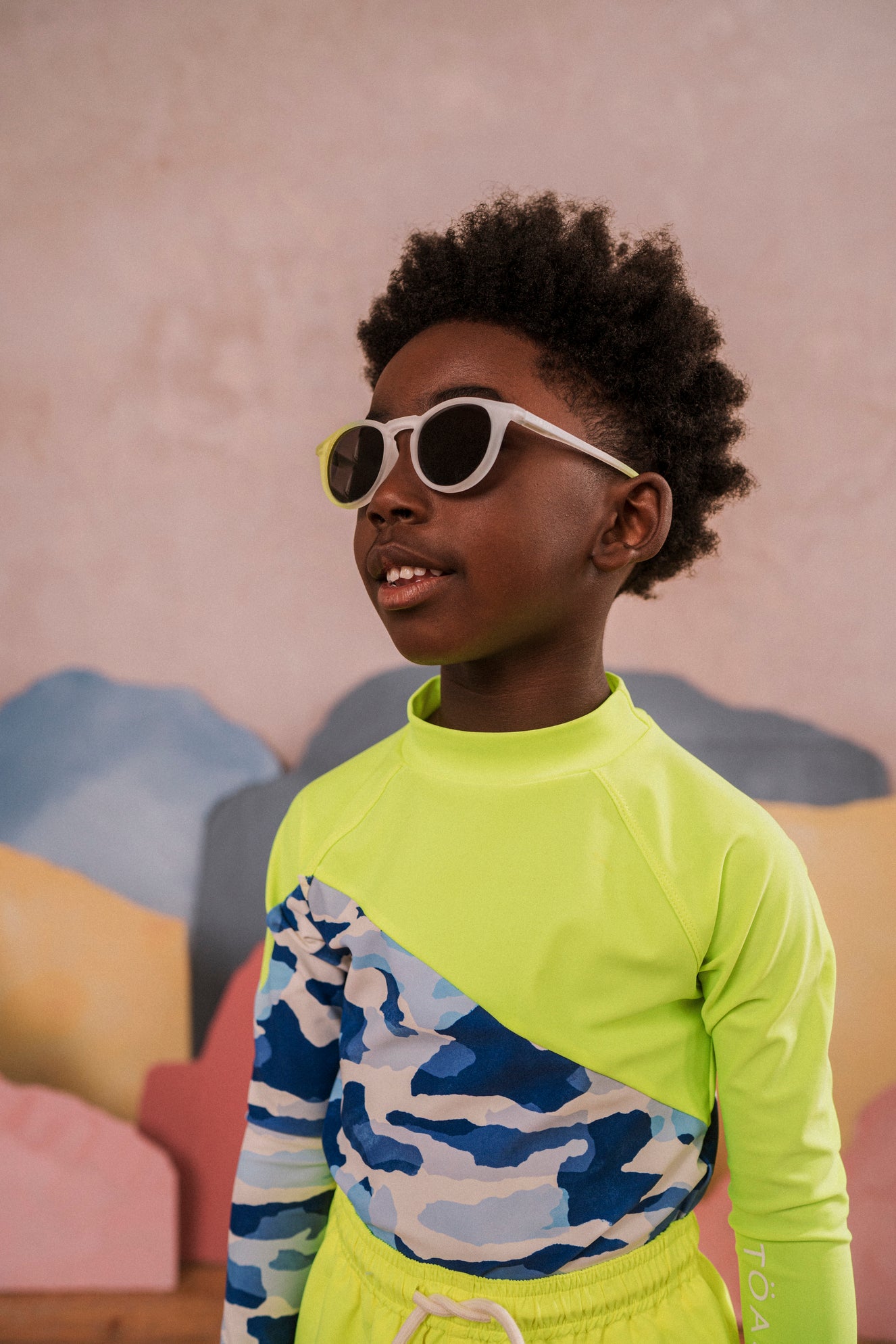 Töastie Unisex Swim Top in Water Camo