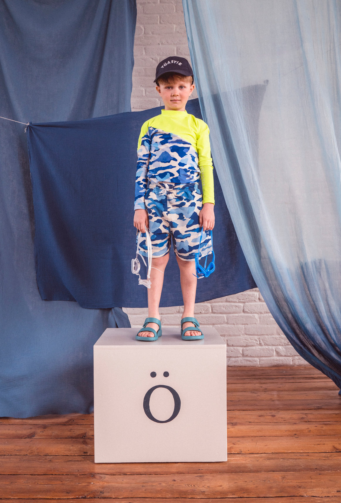 Töastie Woven Swimshorts in Water Camo