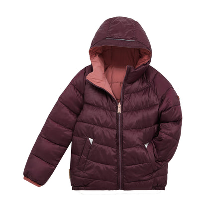 RENT | Töastie Eco Reversible Puffer | Damask Pink & Black Cherry