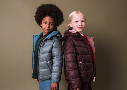 RENT | Töastie Eco Reversible Puffer | Cloud Blue & Fern